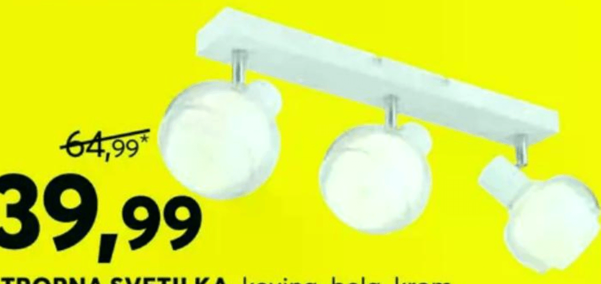 Stropna svetilka - Akcija v trgovini Dipo