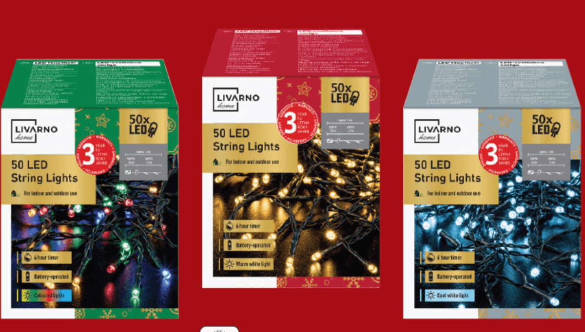 LIVARNO home LED-svetlobna veriga 50 LED-diod - Akcija v trgovini Lidl