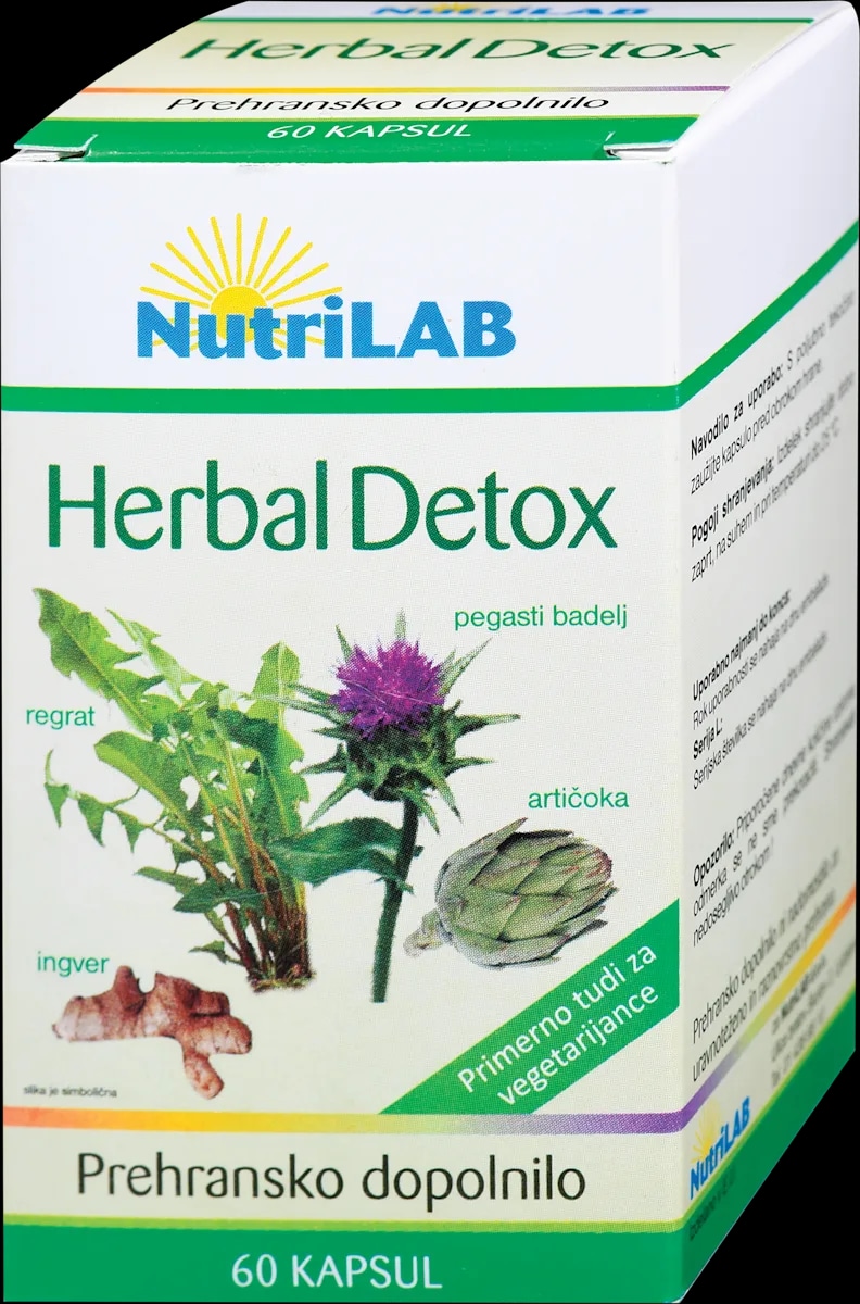 NutriLAB Herbal detox prehransko dopolnilo 60 kapsul - Akcija v trgovini Tuš