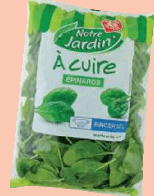 Špinača v listih 400 g Notre Jardin - Akcija v trgovini E.Leclerc