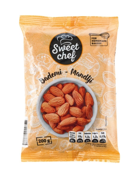 Jedrca mandljev Sweet Chef 200 g - Akcija v trgovini Mercator