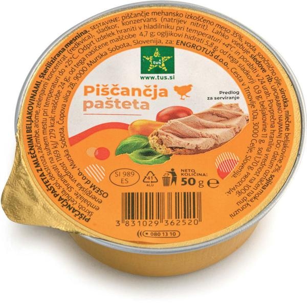 Piščančja mini pašteta Jetrna 50 g - Akcija v trgovini Jager