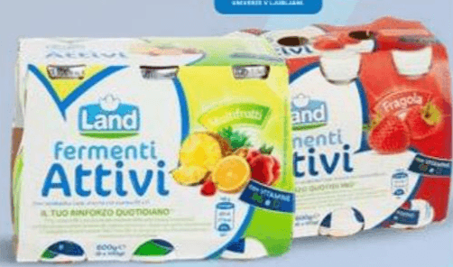 Land mlečni napitek z aktivnimi encimi mešano sadje jagoda 6 x 100 g Akcija v trgovini Eurospin