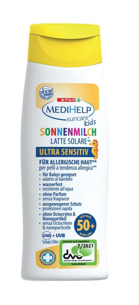 MEDIHELP Otroško mleko za sončenje 200 ml - Akcija v trgovini Spar