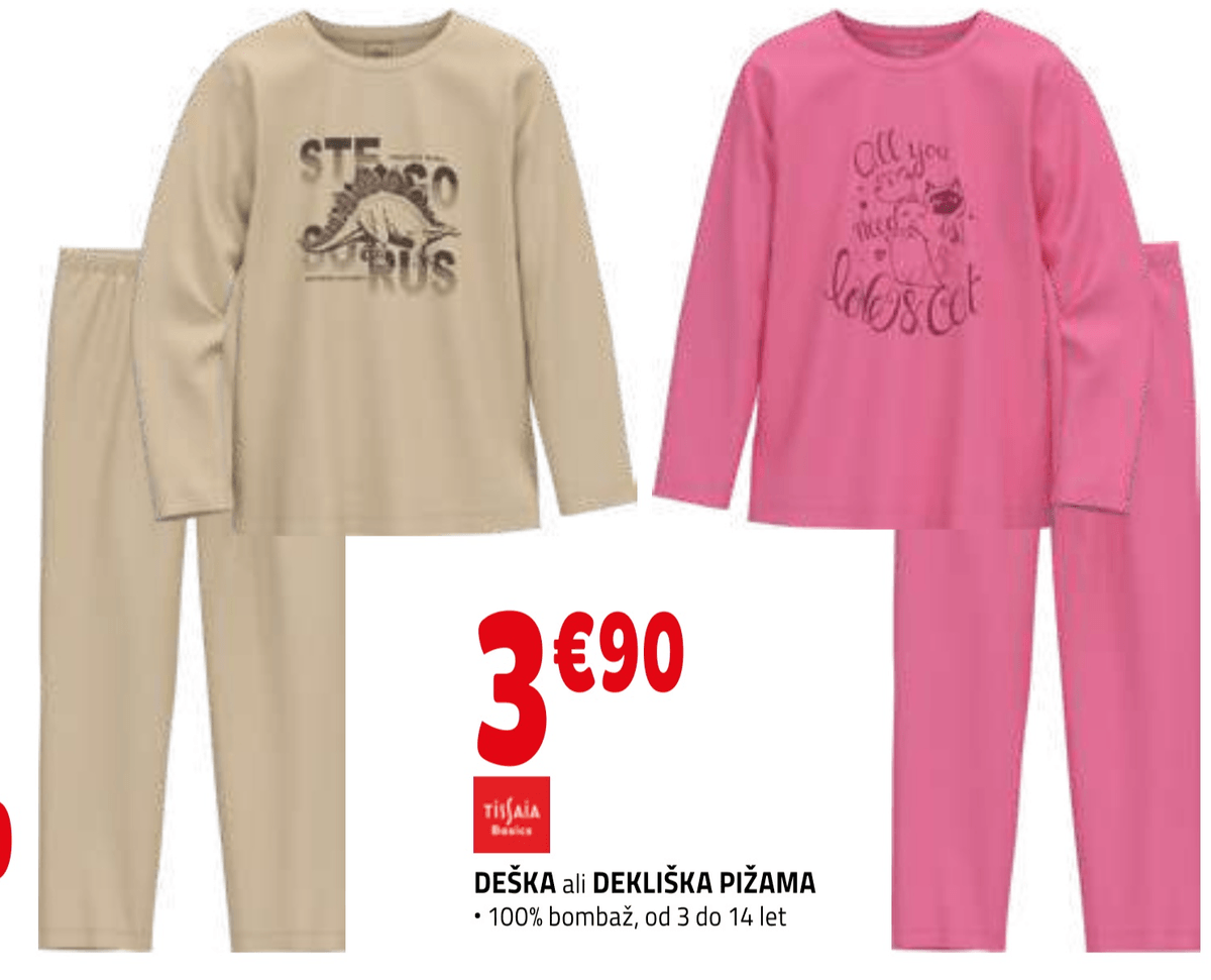 Deška pižama TISSAIA Basics - Akcija v trgovini E.Leclerc