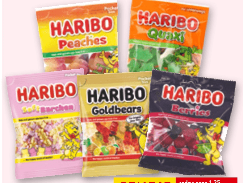 Bonboni Haribo 100 g - Akcija v trgovini Spar