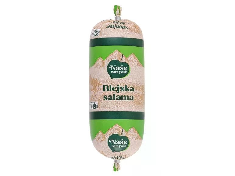Naše nam paše blejska salama 400 g Akcija v trgovini Lidl