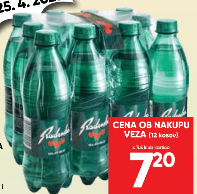 Naravna mineralna voda Radenska Classic 0.5 l - Akcija v trgovini Tuš