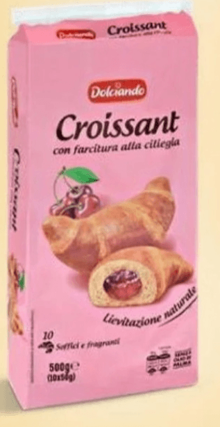 Rogljiči s češnjevim polnilom 10 kosov, 500 g Dolciando - Akcija v trgovini Eurospin