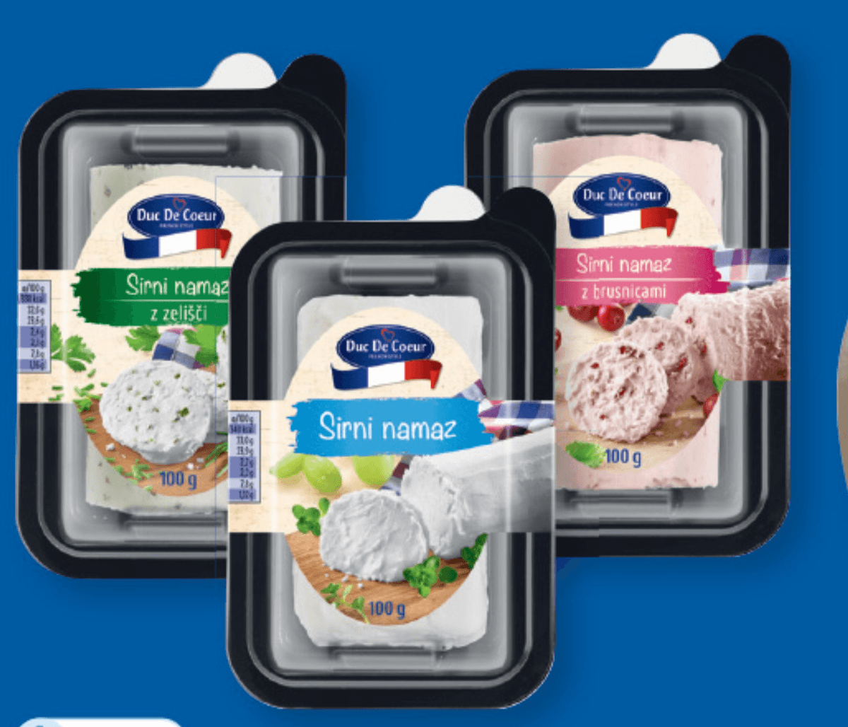 Duc De Coeur Sirni namaz 100 g - Akcija v trgovini Lidl