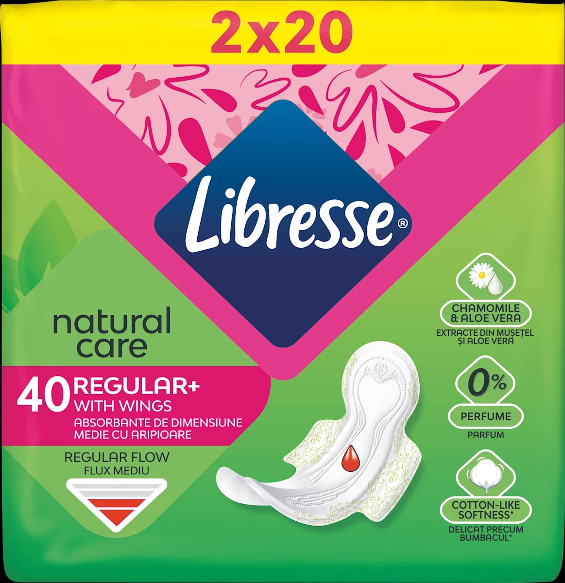 Libresse Natural Care damski vložki 40 kosov - Akcija v trgovini Dm