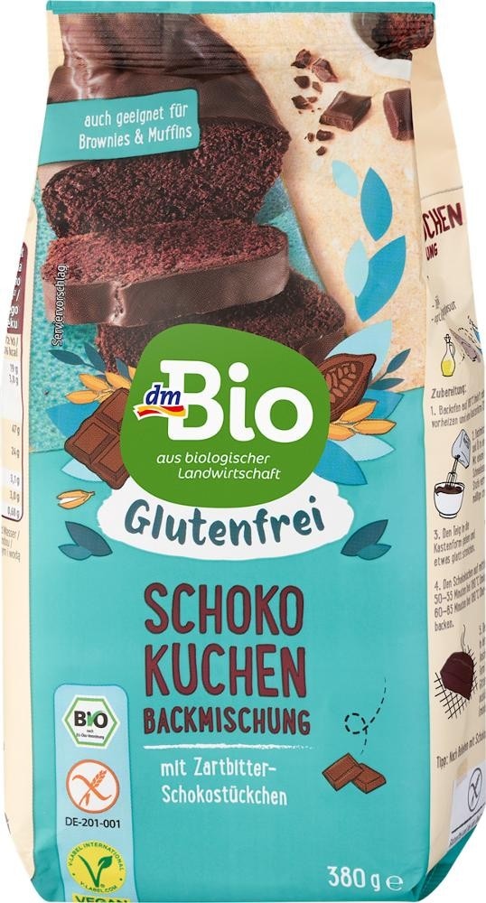 dmBio mešanica za pripravo čokoladnega peciva brez glutena 380 g Akcija v trgovini Dm