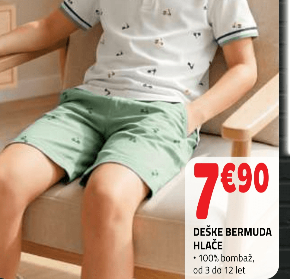 Deške bermuda hlače TISSAIA - Akcija v trgovini E.Leclerc