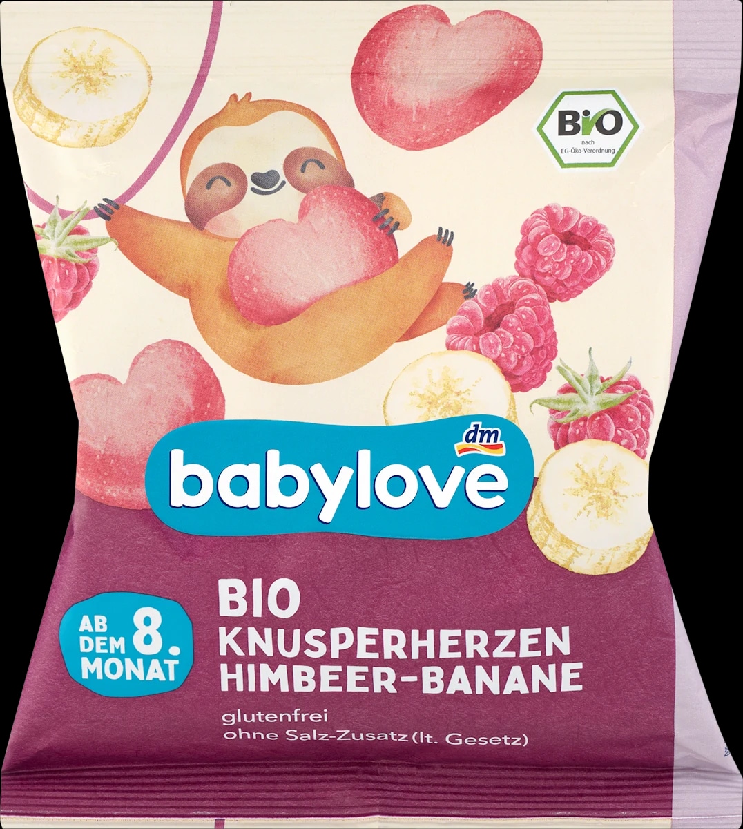 babylove bio hrustljavi srčki 30 g - Akcija v trgovini Dm