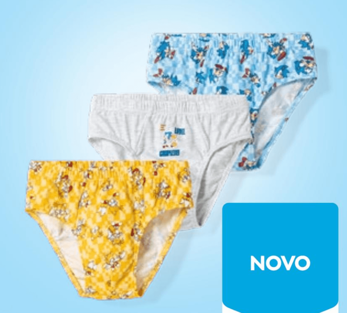 Komplet 3 spodnjic za dečke Sonic 3 spodnjic - Akcija v trgovini Pepco