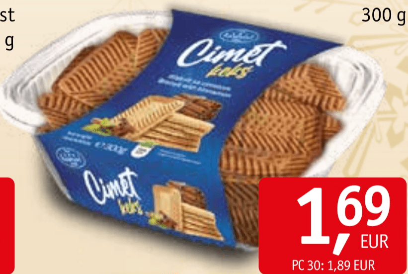 Cimet Praznični keksi s cimetom 300 g - Akcija v trgovini Jager