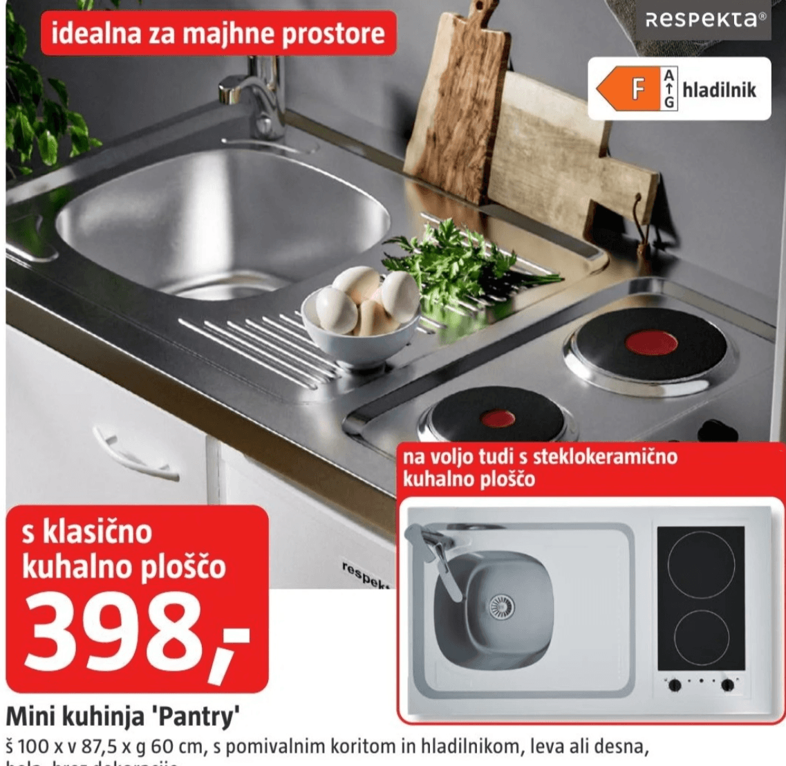 Mini kuhinja 'Pantry' Respekta - Akcija v trgovini Bauhaus