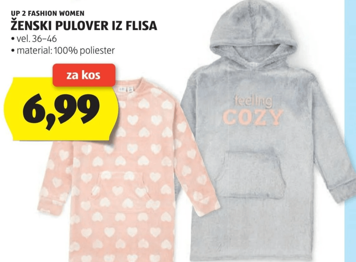 Ženski pulover iz flisa UP 2 FASHION WOMEN - Akcija v trgovini Hofer