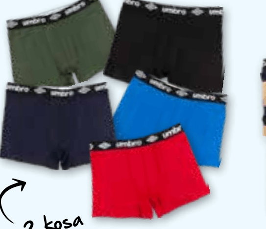 Moške spodnje hlače boxer Umbro 2 kosa - Akcija v trgovini Spar