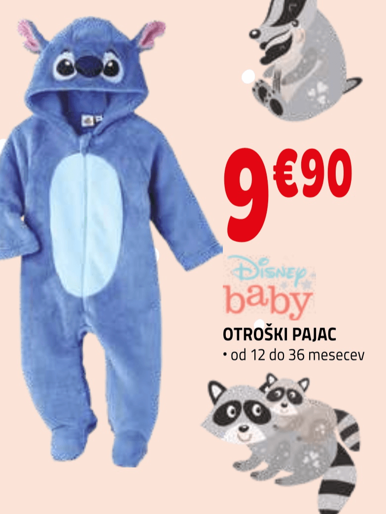 Disney Baby Otroški pajac - Akcija v trgovini E.Leclerc