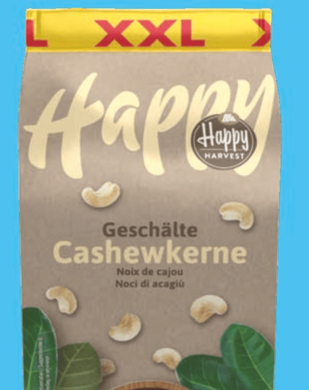 Indijski oreščki XXL 500 g HAPPY HARVEST - Akcija v trgovini Hofer