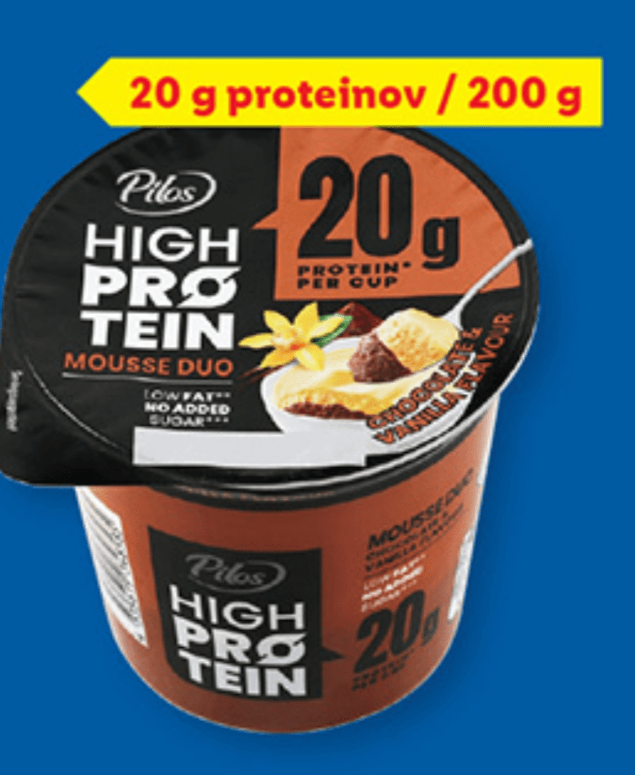 Pilos Proteinski mousse Duo 200 g Akcija v trgovini Lidl