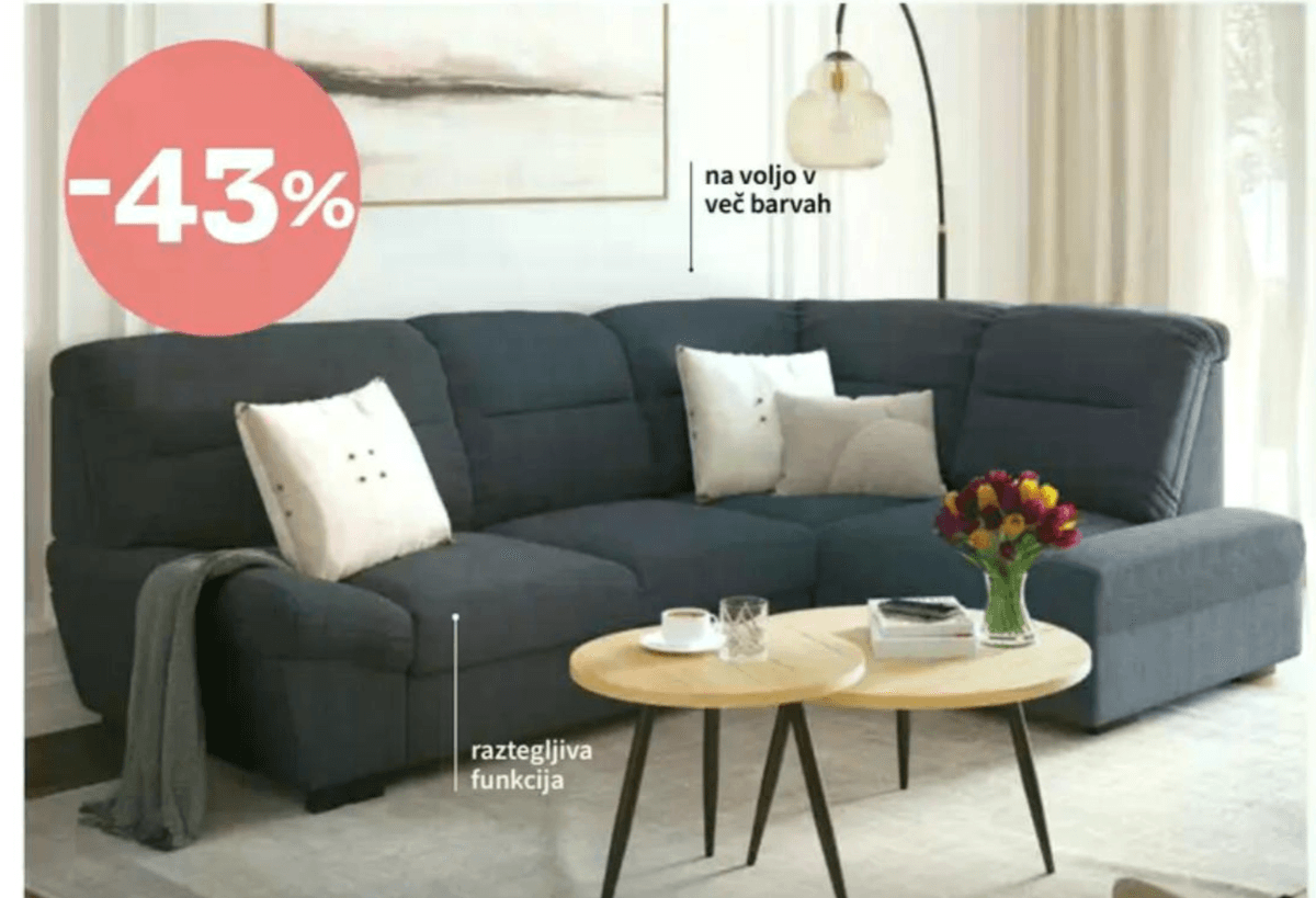 MALTA kotna sedežna garnitura - Akcija v trgovini Prima