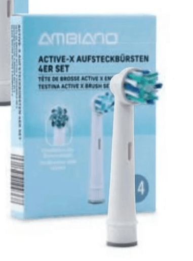 Nadomestni nastavki za zobno ščetko 4 kosi AMBIANO - Akcija v trgovini Hofer
