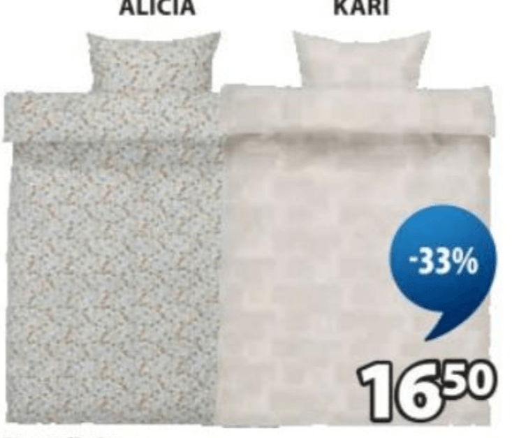 Posteljnina ALICIA 140x200+50x70/75 cm - Akcija v trgovini Jysk