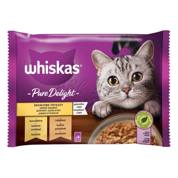 Whiskas Pure Delight mokra hrana za mačke 4 x 85 g - Akcija v trgovini Mercator