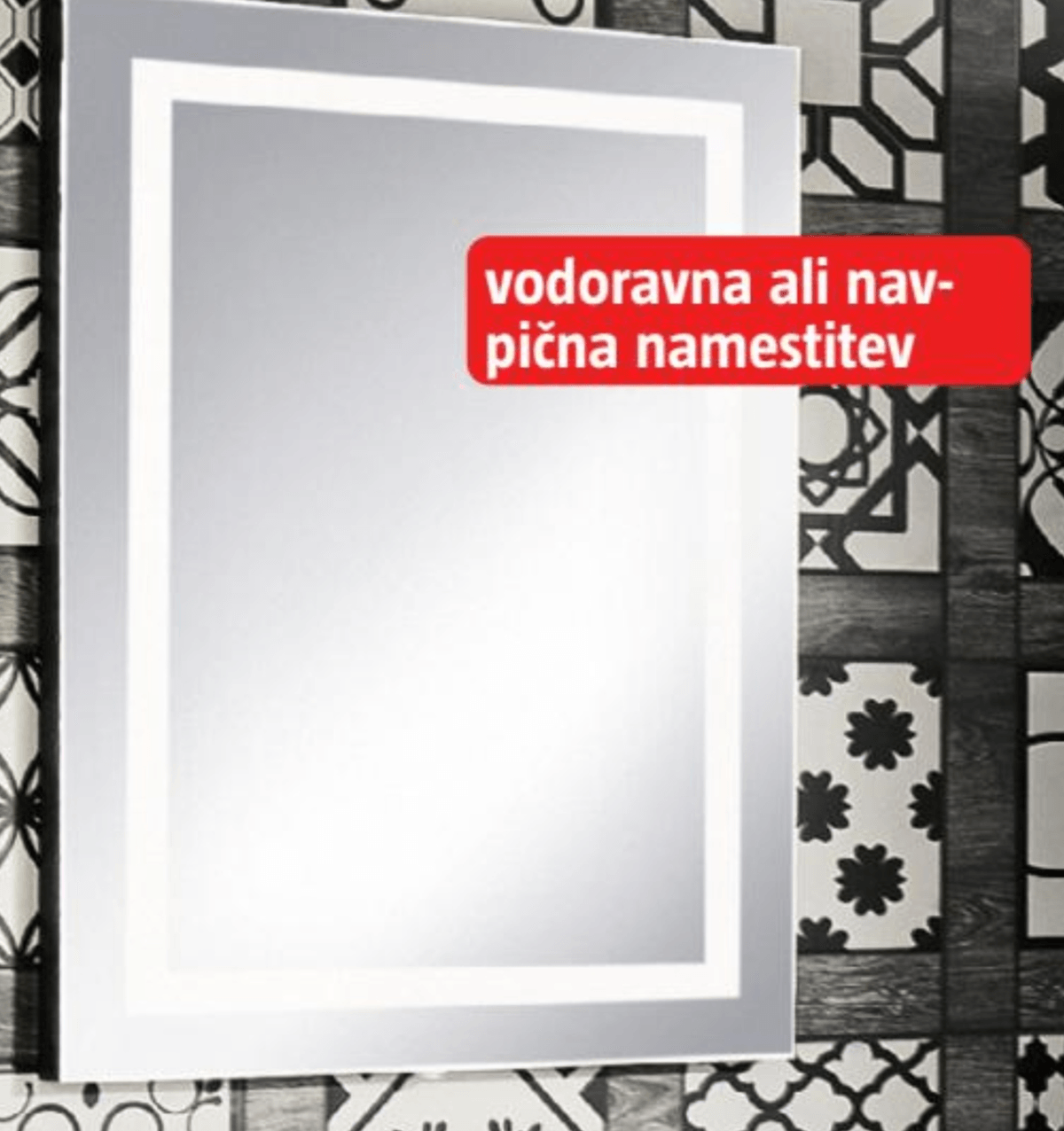 Ogledalo z LED osvetlitvijo 'Space' - Akcija v trgovini Bauhaus