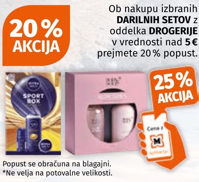 DARILNI SETI - Akcija v trgovini Mueller