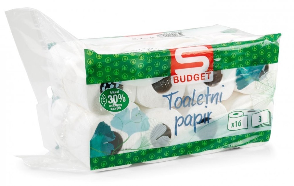 Toaletni papir 16/1, 130 lističev Budget - Akcija v trgovini Spar