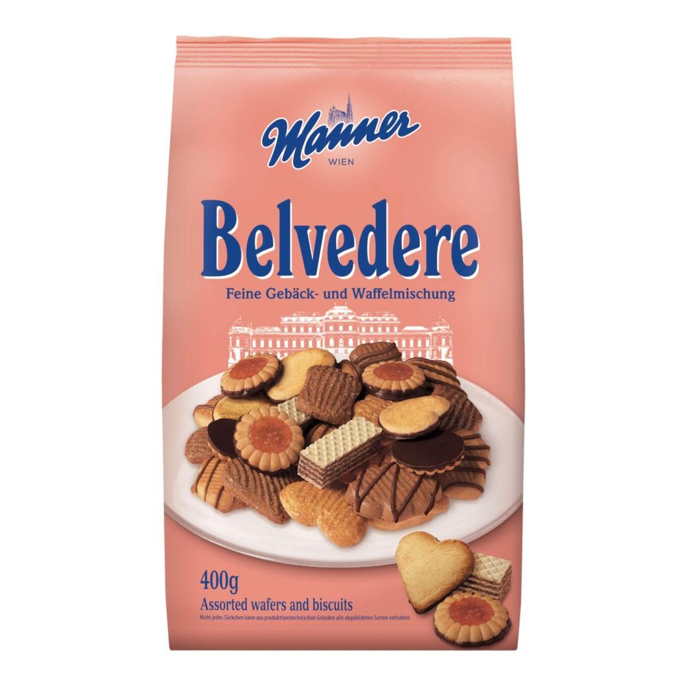Piškoti Belvedere Mix Manner 400 g - Akcija v trgovini E.Leclerc