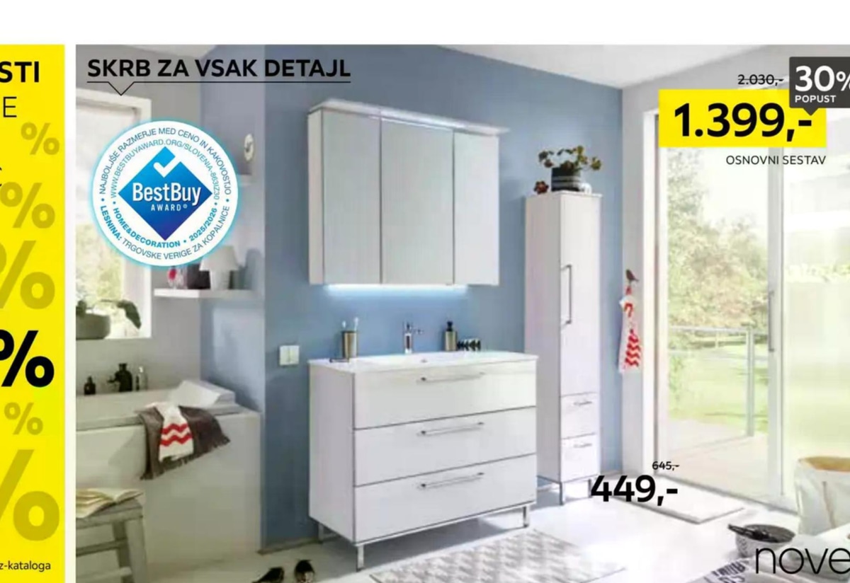 Kopalnica Novel - Akcija v trgovini Lesnina