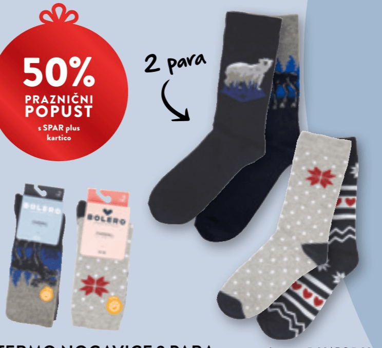 TERMO NOGAVICE 2 PARA BOLERO - Akcija v trgovini Spar