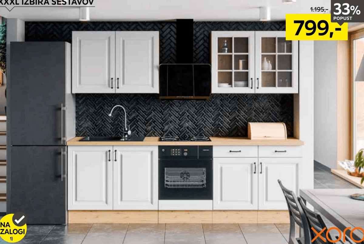Kuhinja po elementih 260 cm - Akcija v trgovini Lesnina