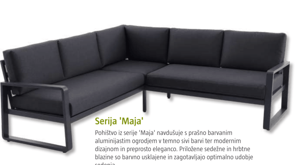 Lounge kotna garnitura 'Maja' - Akcija v trgovini Bauhaus