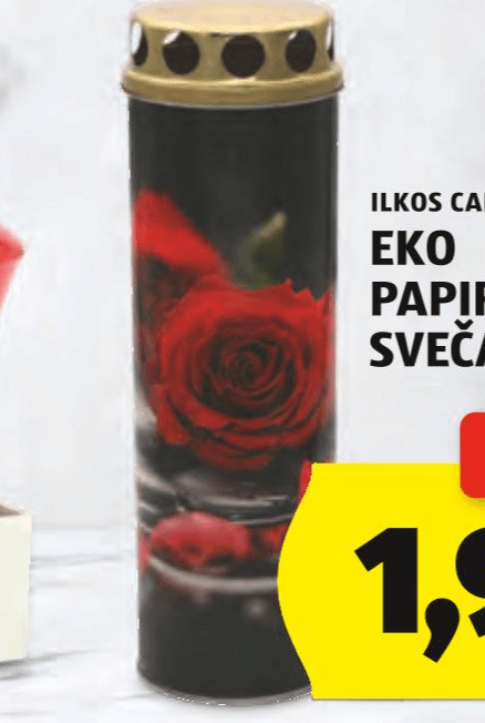 Papirnata sveča Akcija v trgovini Eurospin