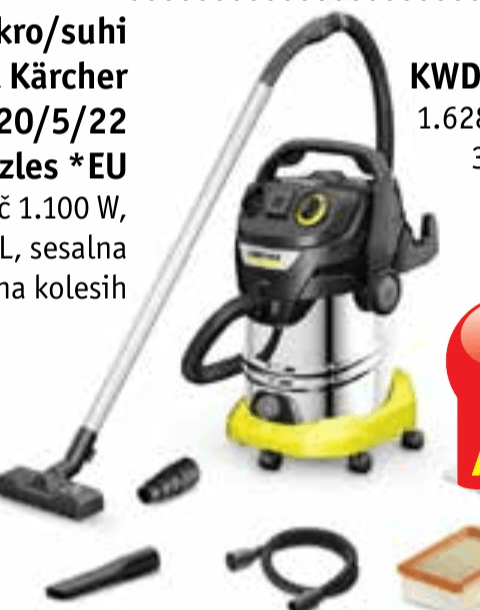 Mokro/suhi sesalnik Kärcher KWD 6 P S V-30/8/22/T (BSY) *EU - Akcija v trgovini Jager