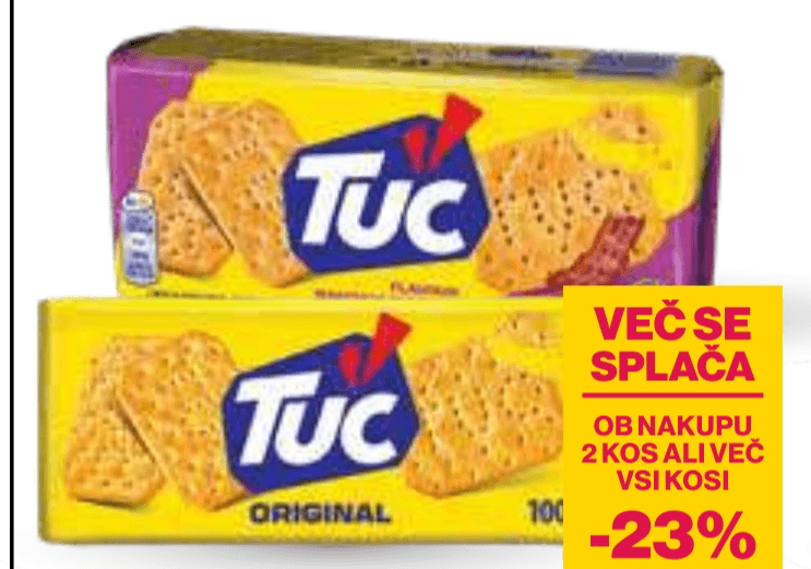 Krekerji Tuc 100 g - Akcija v trgovini Mercator