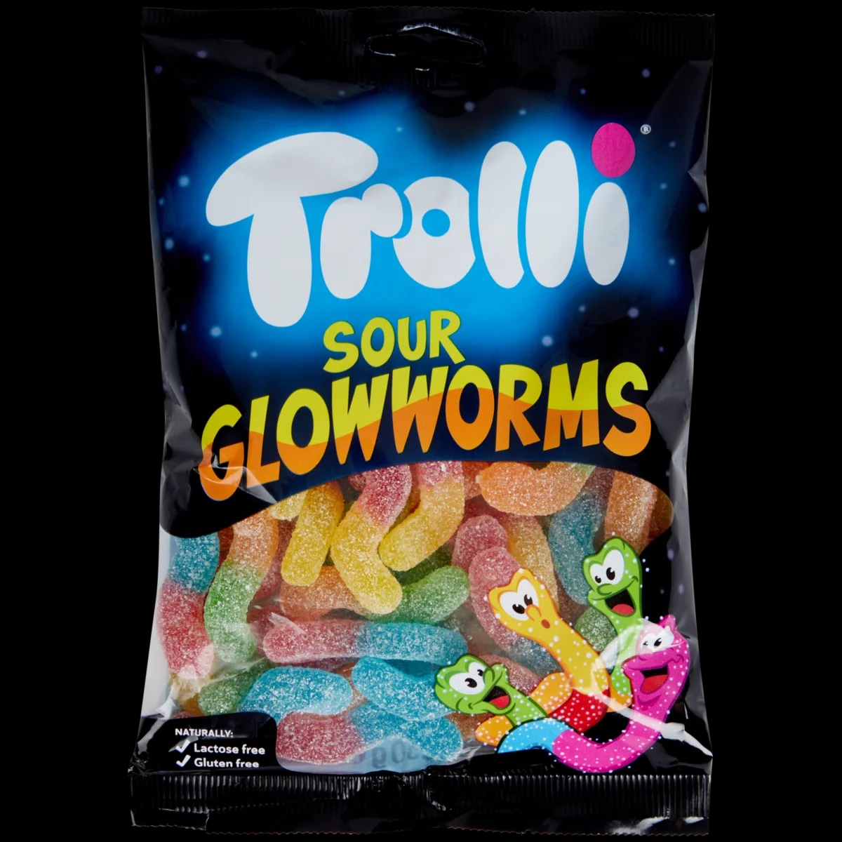 Trolli kisli svetleči črvi 250 g Akcija v trgovini Action