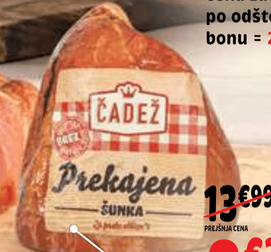 Prekajene velikonočne mesnine Mesarstvo Čadež - Akcija v trgovini E.Leclerc