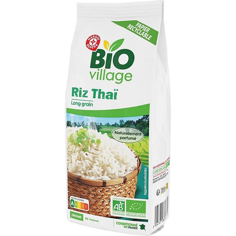 Tajski ali Basmati riž Bio Village 500 g - Akcija v trgovini E.Leclerc