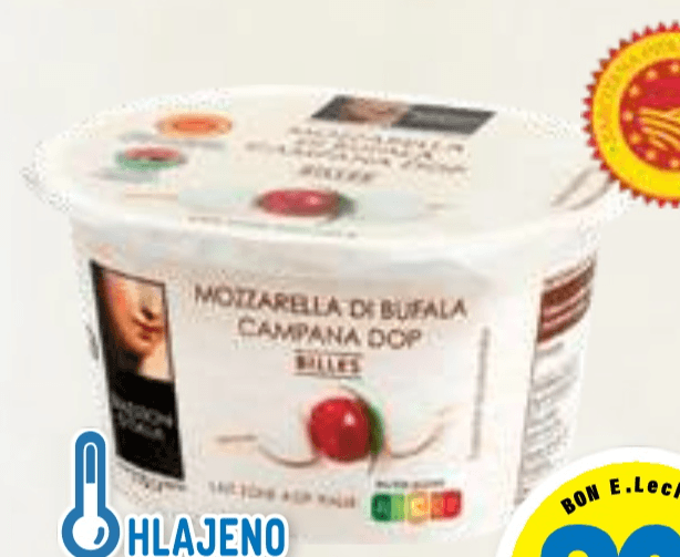 Bivolja Mozzarella 120 g - Akcija v trgovini E.Leclerc