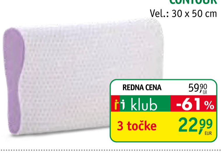 Vzglavnik Lavender Memory Contour Vitapur - Akcija v trgovini Jager