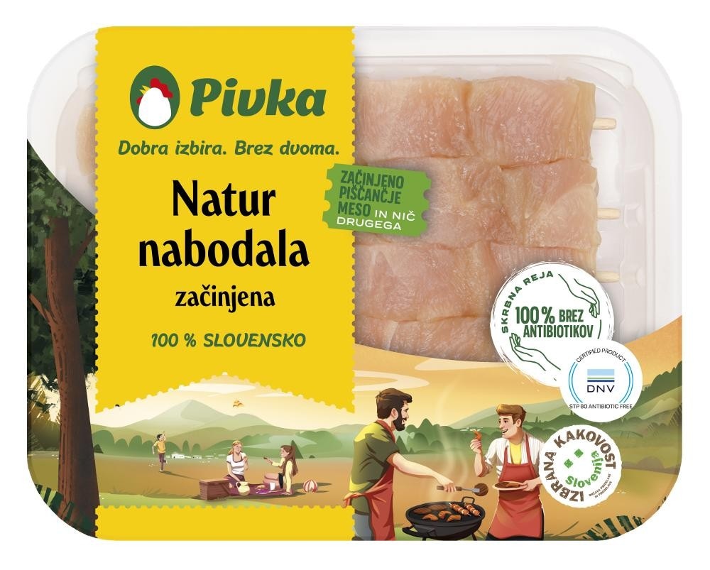Pivka piščančja nabodala, natur nabodala ali mini filetini 400 g Akcija v trgovini E.Leclerc