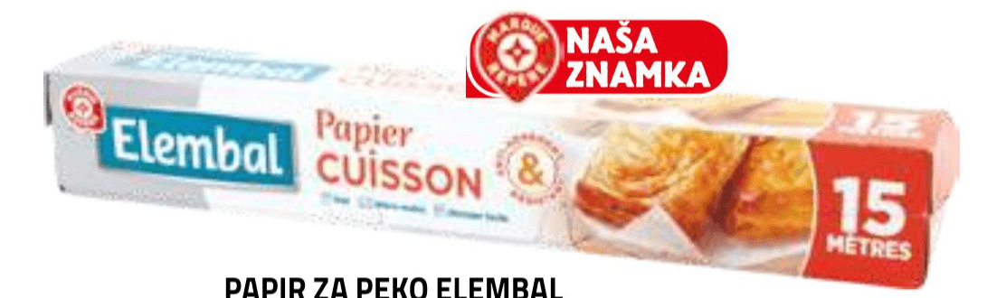 Papir za peko 15 m Elembal - Akcija v trgovini E.Leclerc