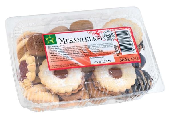 Mešani keksi 500 g - Akcija v trgovini Tuš