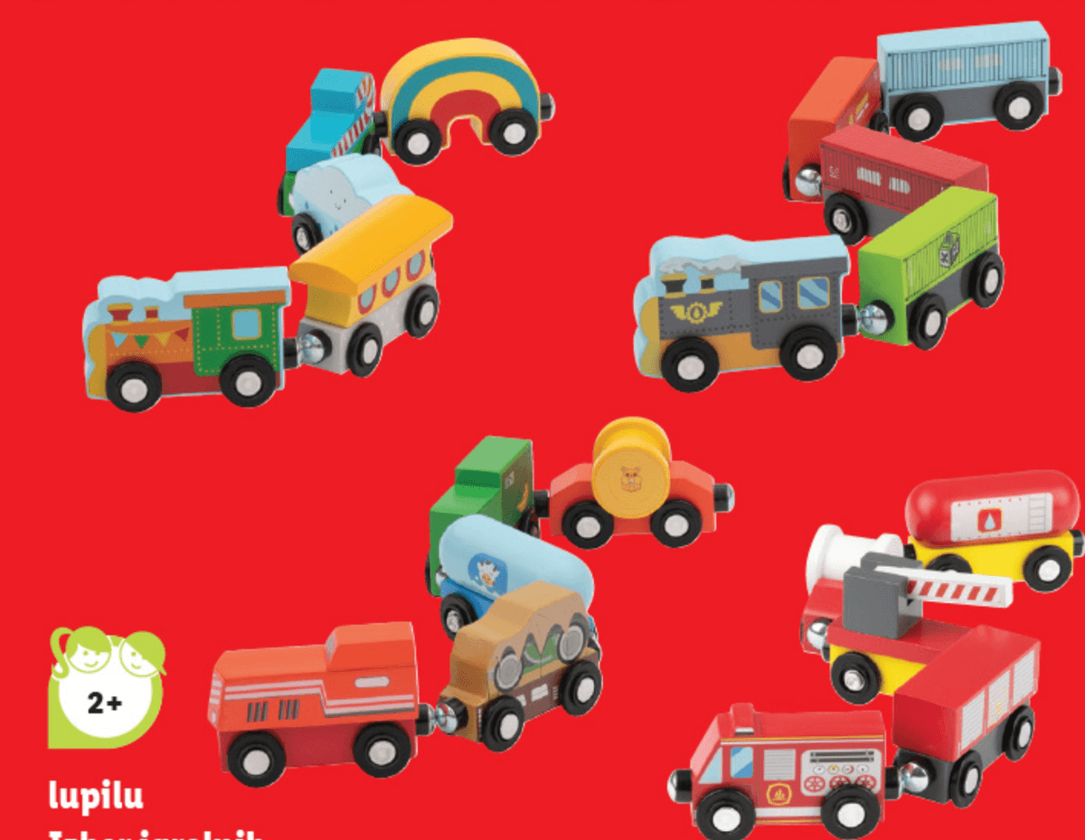 lupilu Izbor igralnih kompletov vlakcev 7-delni komplet - Akcija v trgovini Lidl